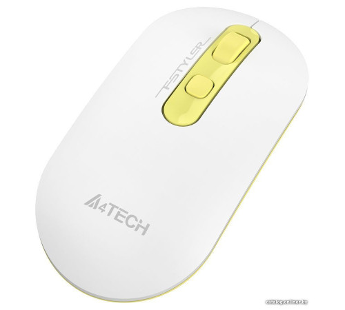 Мышь A4Tech Fstyler FG20 белый/золотистый