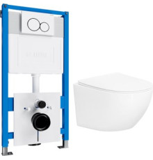 Унитаз подвесной Lauter Sulzdorf с микролифтом и кнопкой смыва 219702E белый/белый