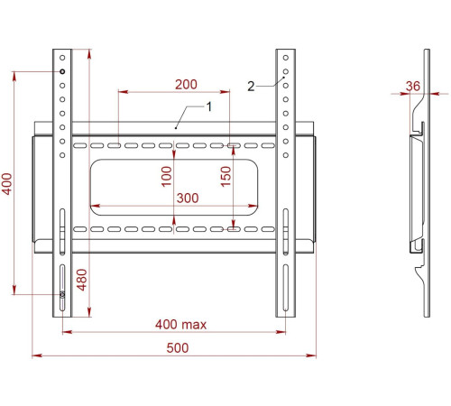 Кронштейн для телевизора PL 400.B