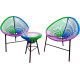 Набор садовой мебели Garden Story Акапулько AC-MT003 черный/синий/фиолетовый/зеленый