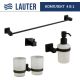 Набор аксессуаров для ванной Lauter 21SH6082 + 21SH6172 + 21SH6092 + 21SH6012 Matt Black, 4 предмета