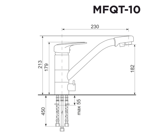 Смеситель MAUNFELD MFQT-10LBG светло-бежевый