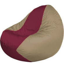 Кресло-мешок Flagman Classic К2.1-32 бежевый темный/бордовый