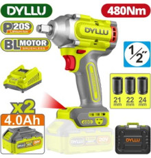 Гайковерт Dyllu DTCD1B483 с 2-мя АКБ, кейс