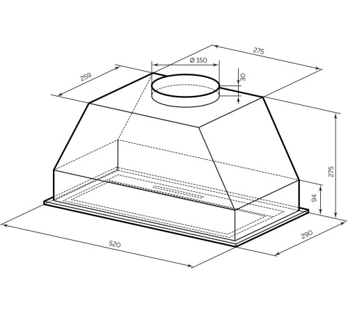 Кухонная вытяжка LEX Hyper 600 GS Inverter GR