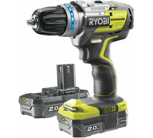 Ударная дрель-шуруповерт Ryobi R18PDBL-220S 5133003436 с 2-мя АКБ, сумка