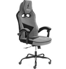 Игровое геймерское кресло TetChair Arena metalBL велюр, серый/черный, 29/35