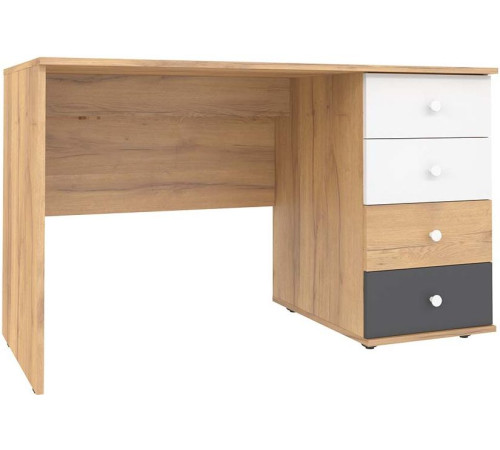 Стол Глазов Лойс 84 дуб золотистый/белый/графит