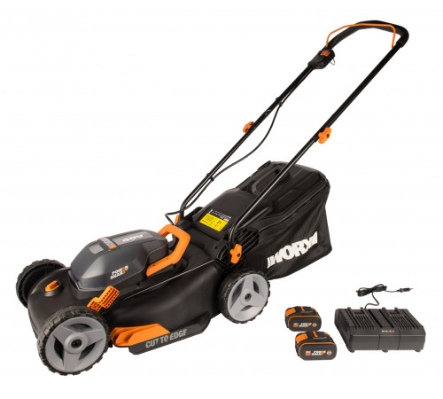 Газонокосилка Worx WG743E с 2-мя АКБ