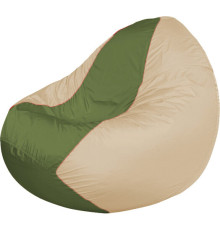 Кресло-мешок Flagman Classic К2.1-187 бежевый/оливковый