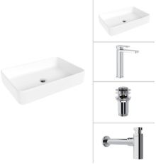 Умывальник Lauter 21842 + Cascade 21СК0655C + сифон 21635CH + дон.клапан 21190CH хром
