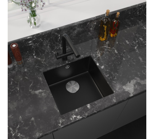 Кухонная мойка ZorG Fast 44 Premium black metallic