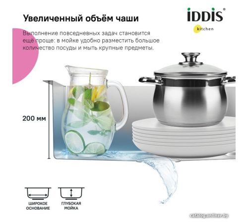 Кухонная мойка IDDIS Edifice EDI54G0i77