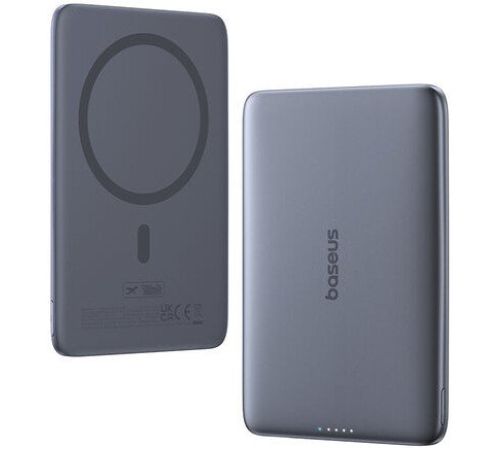 Внешний аккумулятор Baseus PicoGo AM41 Ultra-Slim Magnetic Power Bank 5000mAh серый