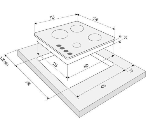 Варочная панель Krona Calore 60 BL