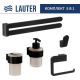 Набор аксессуаров для ванной Lauter 21TS3019 + 21TS3021 + 21TS3011 + 21TS3015 + 21TS3004 Matt Black, 5 предметов