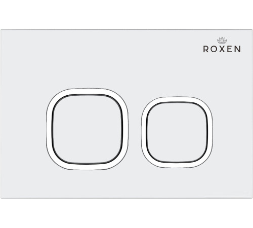 Унитаз подвесной Roxen Cube Bidet в комплекте с инсталляцией StounFix Dual Fresh 6 в 1 542448 кнопка: белый глянец