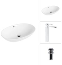 Умывальник Lauter 21709 + Moon 21СK81691C с донным клапаном 21190CH хром