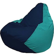 Кресло-мешок Flagman Груша Мега Super Г5.1-50 тёмно-синий/бирюзовый