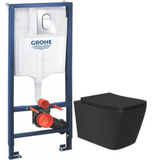 Унитаз подвесной Lauter Magdeburg 21103EC + GROHE Rapid SL 39504000 черный матовый