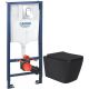 Унитаз подвесной Lauter Magdeburg 21103EC + GROHE Rapid SL 39504000 черный матовый