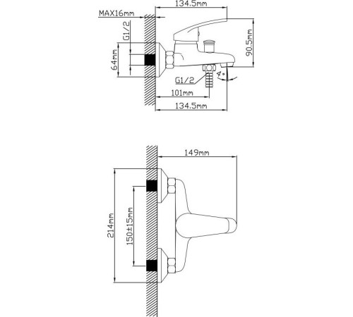 Смеситель Oasis L2005M_Pab