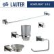 Набор аксессуаров для ванной Lauter 21SH6061 + 21SH6051 + 21SH6091 + 21SH6071 + 21SH6011 Chrome, 5 предметов
