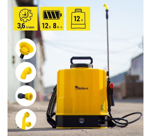 Аккумуляторный опрыскиватель Kolner KCSG 12/12BР-SLA кн12-12бпсла