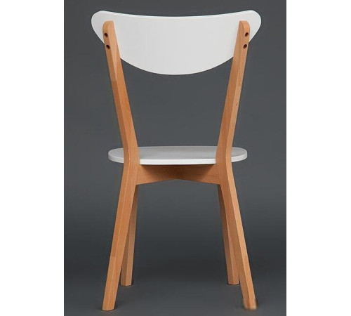 Стул TetChair Maxi белый/бук натуральный
