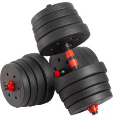 Набор гантелей с грифом для штанги VictoryFit VF-DC300 2x15 кг