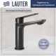 Умывальник Lauter 21370 + Sky 21СК533BS с сифоном 21635B черный матовый