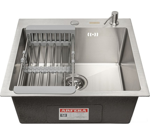 Кухонная мойка ARFEKA ECO AR мойка 500*500, коландер, дозатор SATIN