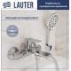 Смеситель Lauter Reef 21CK6678C с лейкой Lauter Nevada 21S10146 и душевым шлангом