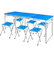 Стол со стульями Bison С-6-60x180 синий