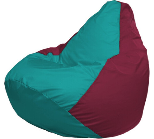 Кресло-мешок Flagman Груша Макси Г2.1-314 бордовый/бирюзовый