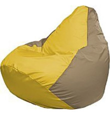 Кресло-мешок Flagman Груша Медиум Г1.1-252 жёлтый/тёмно-бежевый