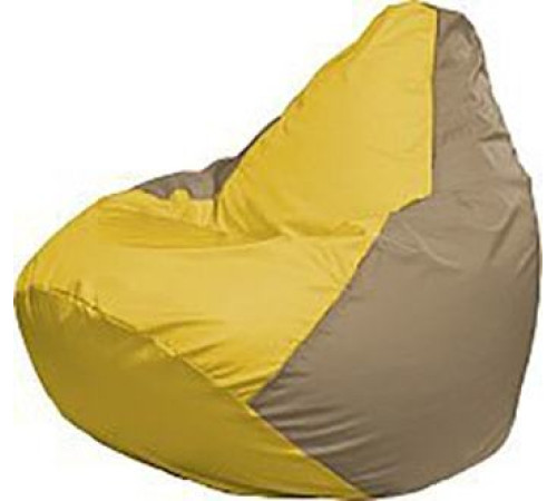 Кресло-мешок Flagman Груша Медиум Г1.1-252 жёлтый/тёмно-бежевый