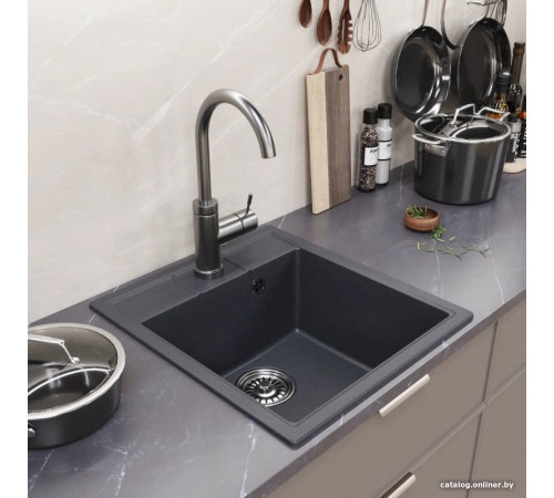 Кухонная мойка Mixline ML-GM28 552184 антрацит
