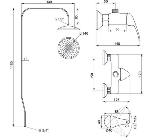 Смеситель Славен СЛ-ОД-П42