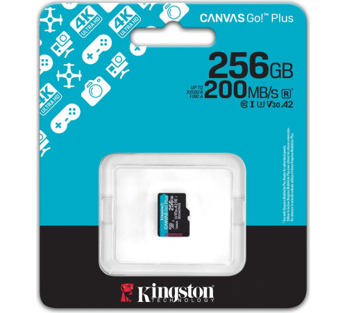 Карта памяти Kingston Canvas Go! microSDXC 256GB SDCG4/256GBSP