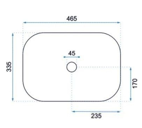 Умывальник Rea Belinda U8470 черный матовый