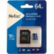 Карта памяти Netac P500 Standard 64GB NT02P500STN-064G-R + адаптер