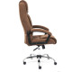 Офисное кресло TetChair Бергамо хром флок, коричневый