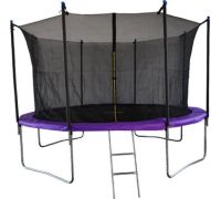 Батут GoUP Elite 12FT с сеткой и лестницей, фиолетовый
