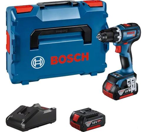 Дрель-шуруповерт Bosch GSR 18V-90 C Professional 06019K6006 с 2-мя АКБ 5 Ач, кейс