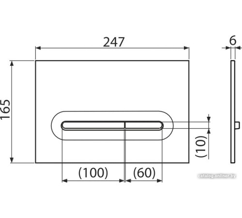 Панель смыва Alcaplast M1878-7 черный-мат/золотой-мат