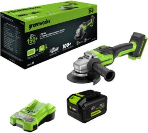 Угловая шлифмашина Greenworks GD24AG 3200207CUH с 1-м АКБ