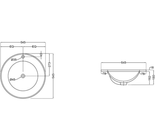 Умывальник Jaquar Fusion FSS-WHT-29601