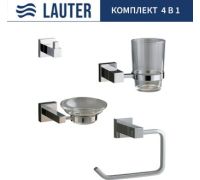 Набор аксессуаров для ванной Lauter 21SH6061 + 21SH6051 + 21SH6091 + 21SH6071 Chrome, 4 предмета