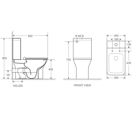Унитаз напольный WeltWasser Zinnbach 001 GL-WT